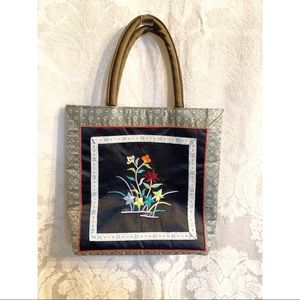 Vintage top handle floral bag